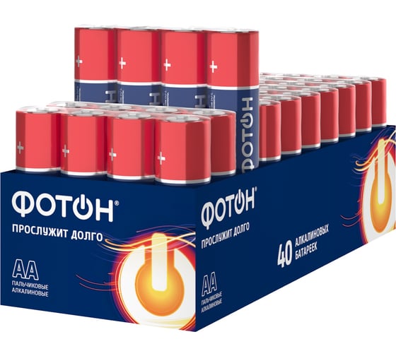 Изображение товара Батарейки пальчиковые ФОТОН АА LR6 CB40 26126