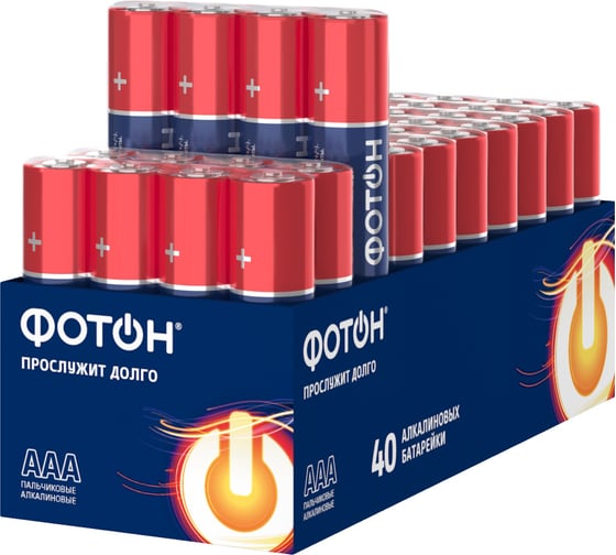 Изображение товара Батарейки мизинчиковые ФОТОН ААА LR03 CB40 26125