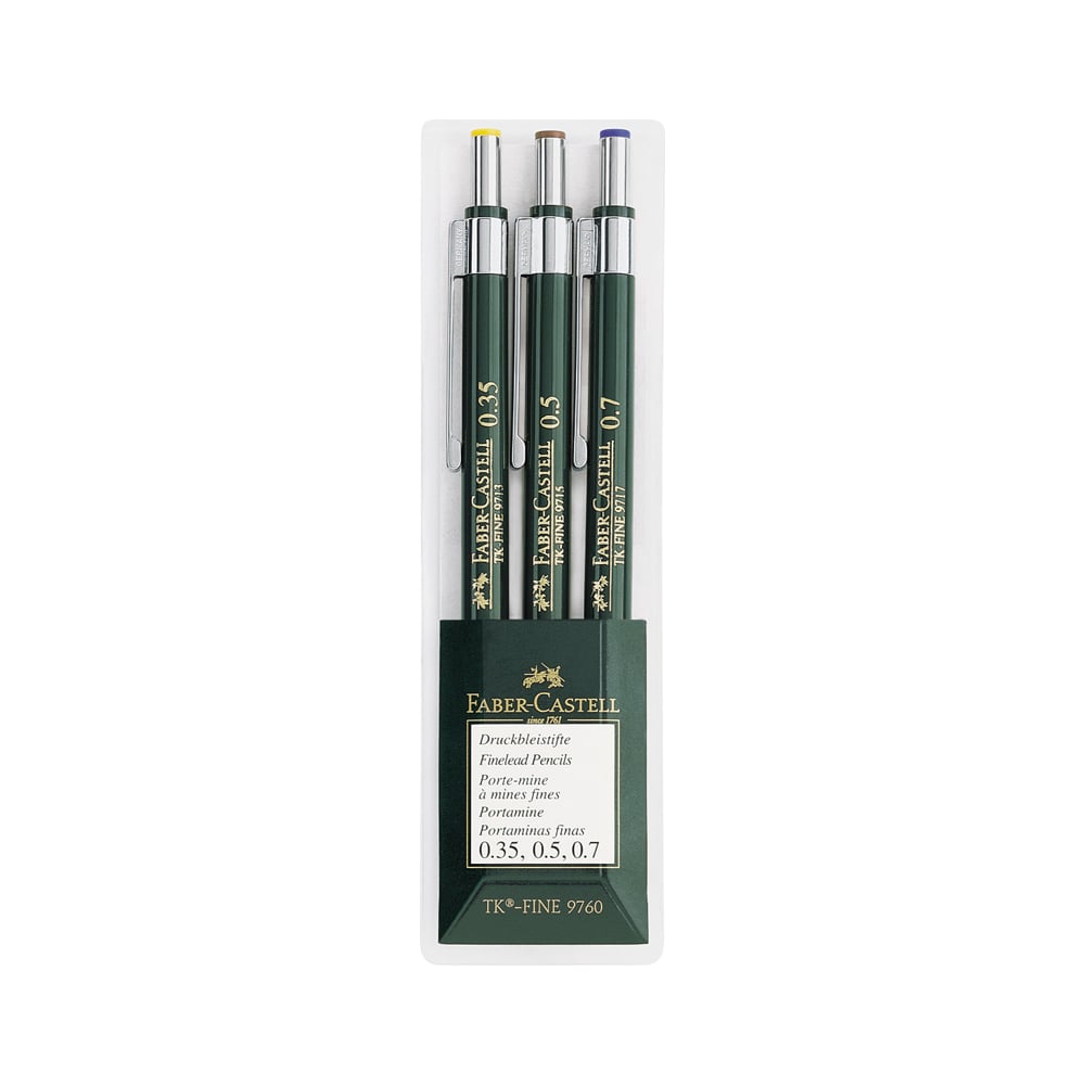 Набор механических карандашей Faber-Castell ластик карандаш faber castell для графитовых и цветных карандашей