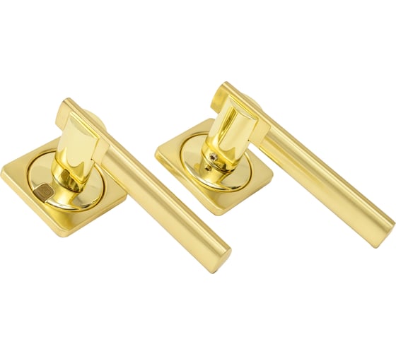 Изображение товара Дверная ручка CRIT РФ-К63Лб/Лш латунь блеск/латунь шлифованная 05262