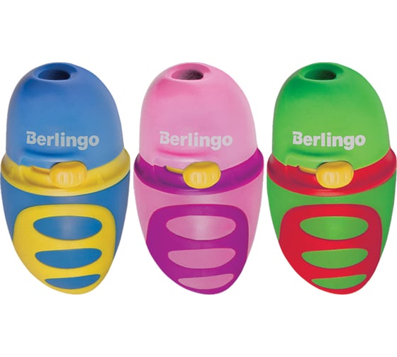 Изображение товара Пластиковая точилка BERLINGO Riddle 1 отверстие, с регулятором заточки грифеля, контейнер BBp_15014