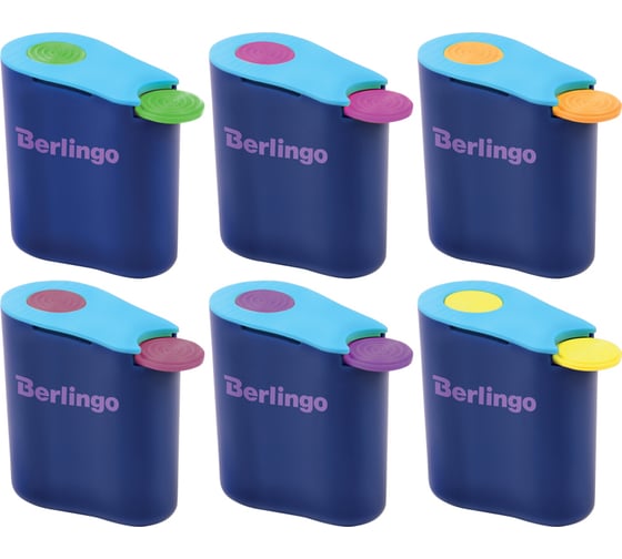 Изображение товара Пластиковая точилка BERLINGO Hybrid 1 отверстие, контейнер, ассорти BBp_15013