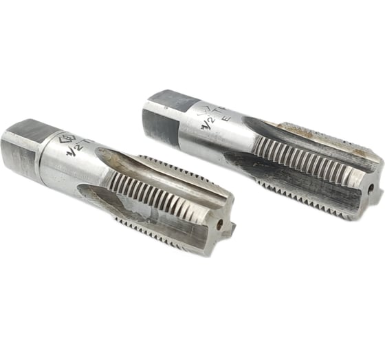 Изображение товара Машинно-ручной метчик TORNERI трубный G 1/2 Р6М5 комплект из 2-х штук 038282
