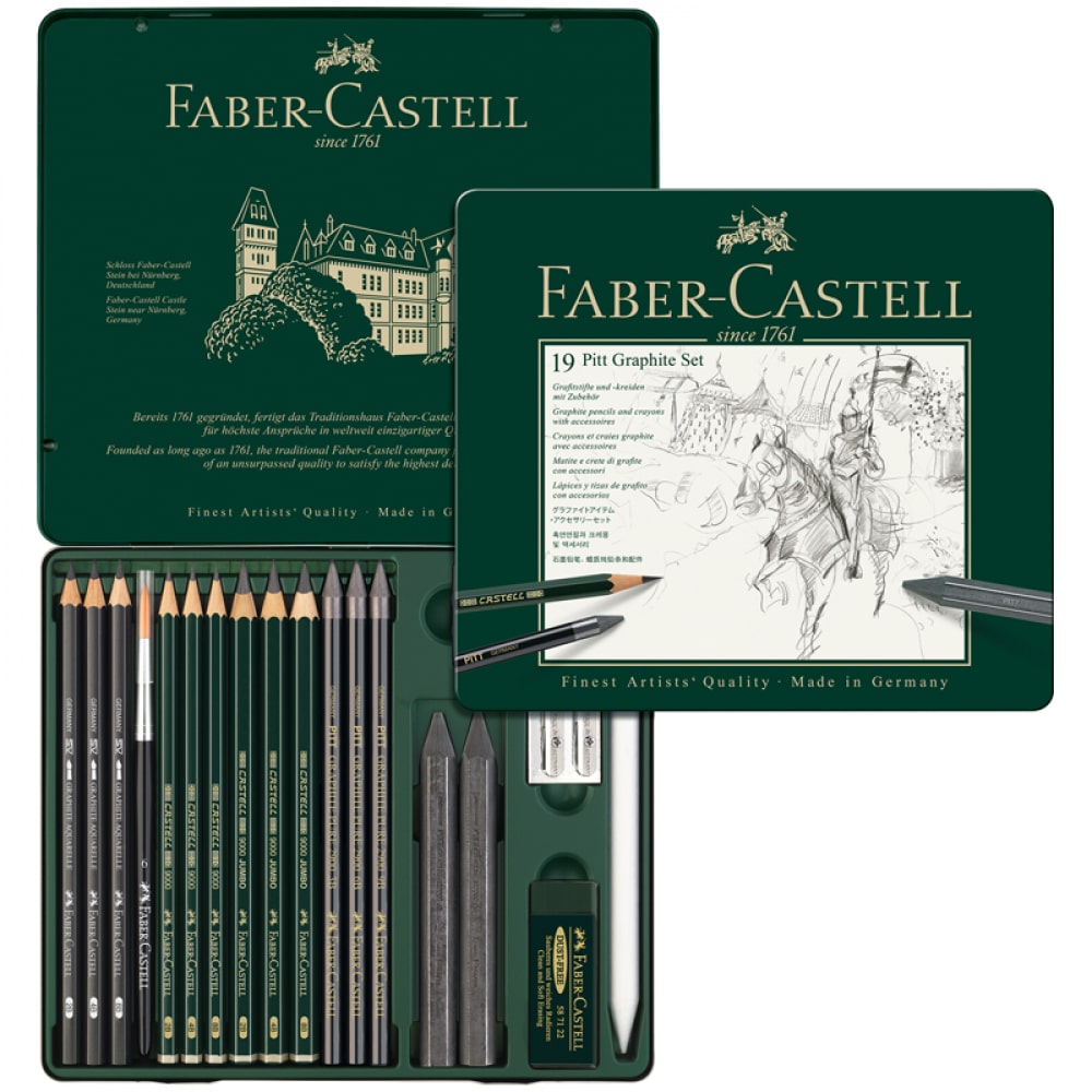 Набор чернографитных карандашей Faber-Castell набор карандашей чернографитных малевичъ graf art 8 шт металлическая коробка
