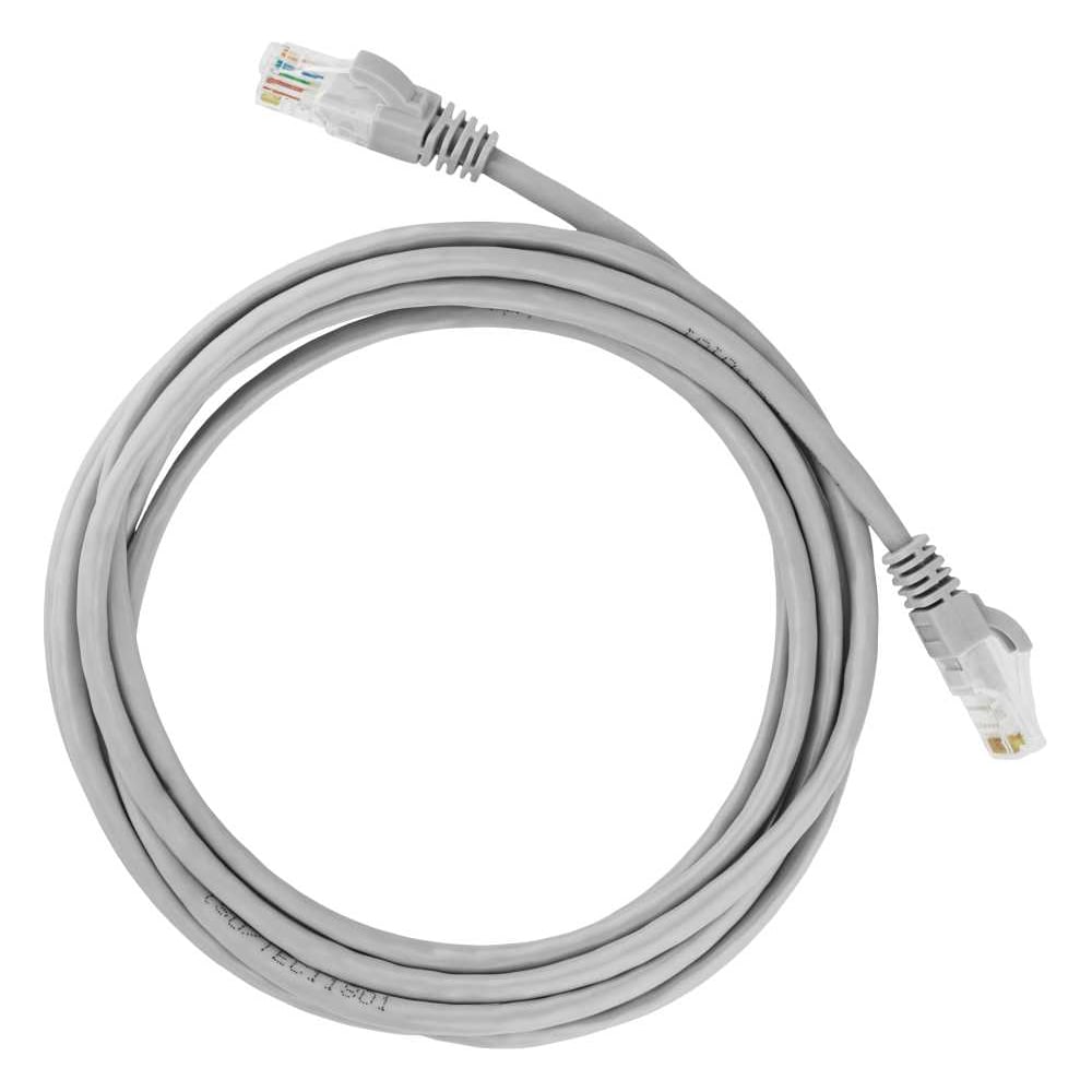 Патч-корд народный интернет кабель U/UTP Cat 5e 4PR 24AWG PVC, литой 3 м, серый TDM ELECTRIC SQ0115-0005