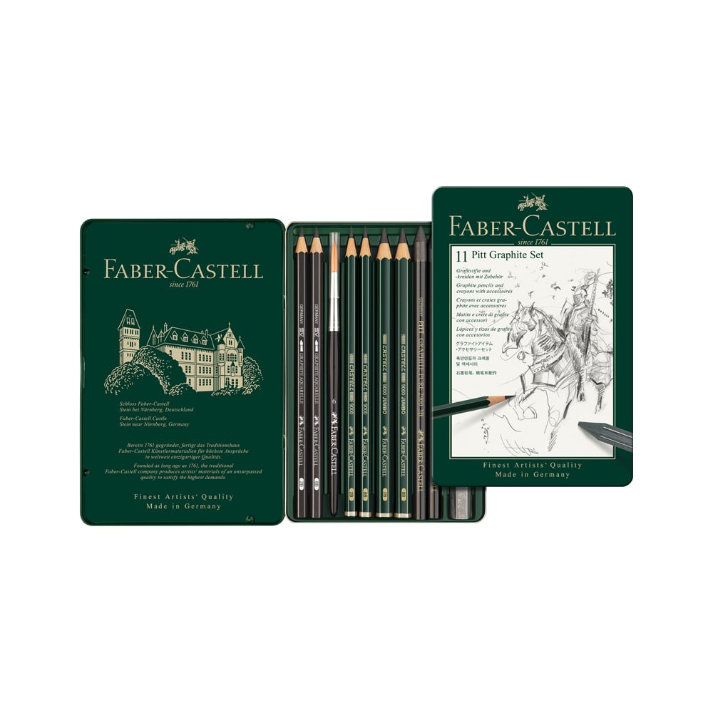 Набор чернографитных карандашей Faber-Castell нож для заточки карандашей faber castell