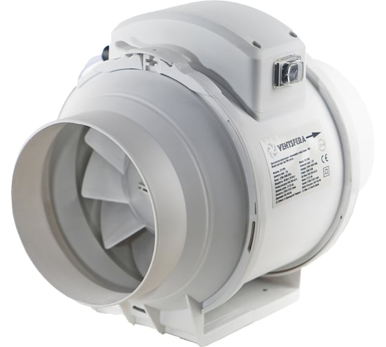 Изображение товара Вентилятор VENTSFERA осевой канальный, двухскоростной 150 PRO + кнопка на корпусе для переключения скоростей, D 150 BZ-150P