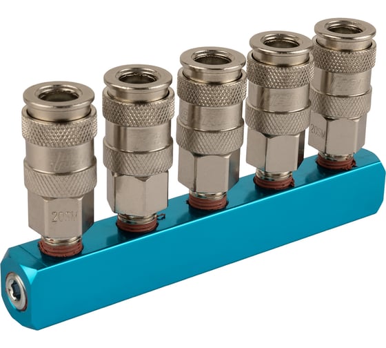 Изображение товара Прямой разветвитель Harrison с пятью БРС мама и пятью входами с внутренней резьбой 1/4 HRS-SMX