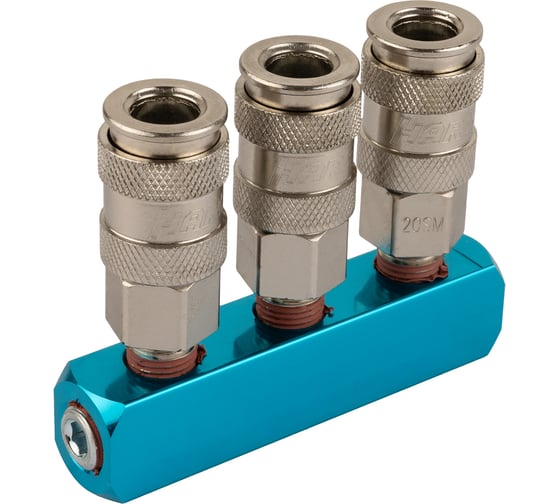 Изображение товара Прямой разветвитель Harrison с тремя БРС мама и тремя входами с внутренней резьбой 1/4 HRS-SMT