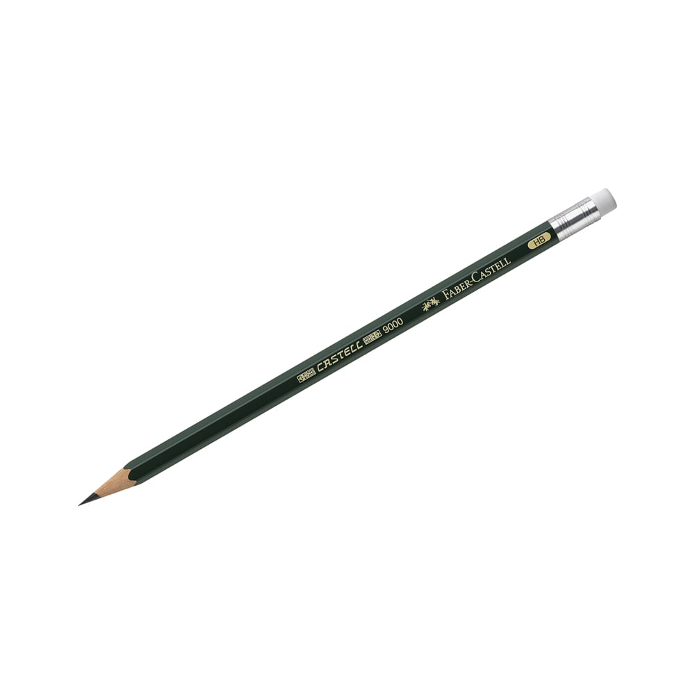 Заточенный чернографитный карандаш Faber-Castell карандаш механический 0 5 мм faber castell grip matic 1375 с ластиком красный
