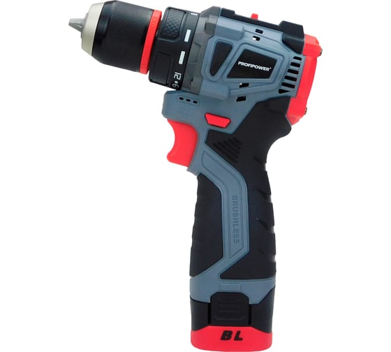 Изображение товара Аккумуляторный бесщеточный шуруповерт Profipower BL-161 16В, 40Нм, Li-ion 2 шт, 2.0Ач,2 скорости, 0.8-10 мм, З/У, в кейсе E0210