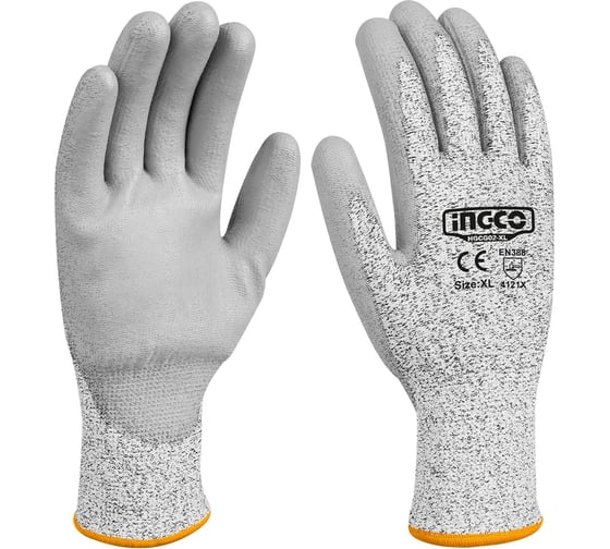 Изображение товара Перчатки для защиты от порезов INGCO XL INDUSTRIAL HGCG02-XL