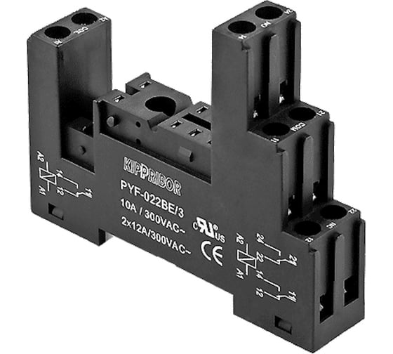 Изображение товара Монтажная колодка KIPPRIBOR PYF-022BE/3 12A при 300VAC, артикул 00000078976