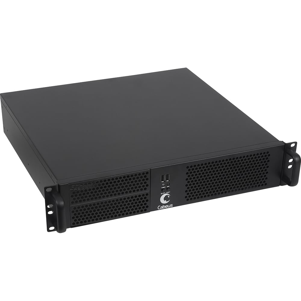 Изображение товара Серверный корпус Cabeus 2U CL-N239DS металлический черный для серверов дата-центров