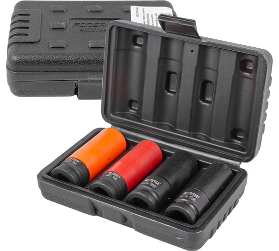 Изображение товара Набор головок ударных тонкостенных 4 предмета 1/2", 6гр. Forsage F-4032TH44(25926)