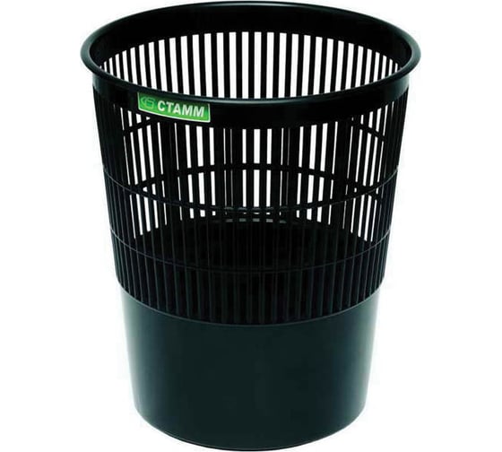 Изображение товара Корзина для бумаг Стамм 14 л, сетчатая, черная КР51