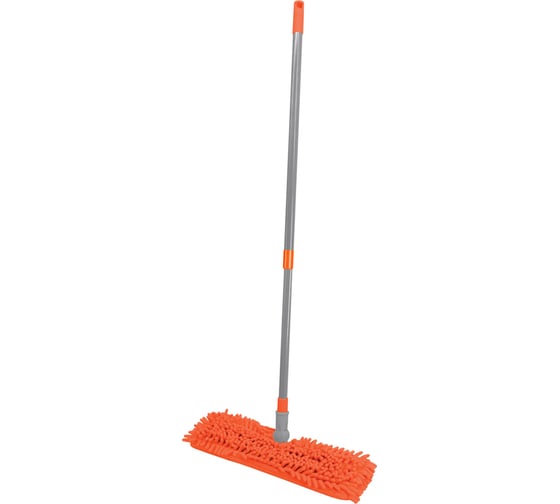 Изображение товара Двусторонняя швабра OfficeClean Professional телескопическая ручка 70-120 см, насадка МОП микрофибра 40 см 303058