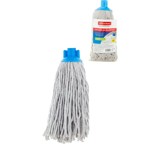 Изображение товара Насадка-моп для швабры OfficeClean Professional веревочная, хлопок, ворс 28 см, 200 г 271108
