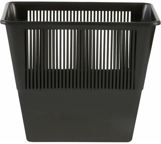 Изображение товара Корзина для бумаг Стамм 12 л, прямоугольная, сетчатая, черная КР31
