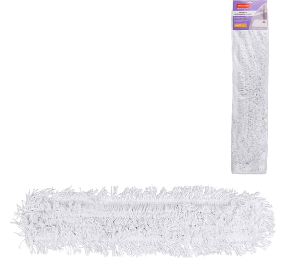 Изображение товара Насадка для цельной швабры-рамки OfficeClean Professional карман\завязки, 90х15 см, хлопок ворс 303087