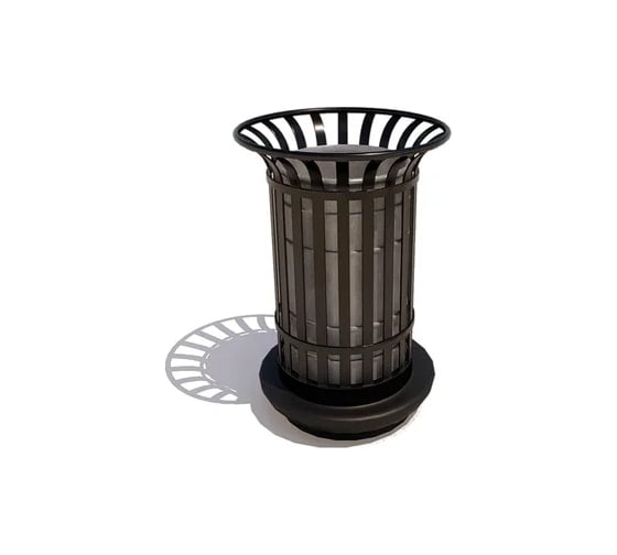 Изображение товара Урна 7 скамеек Вулкан на бетонном основании 67108/БТ_ВЛКН/9005