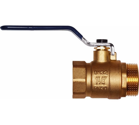 Изображение товара Шаровой кран RM -L ВР-НР 1 1/4 муфтовый, ручка Ду32 Ру30 11Б27п1 RML-114FML