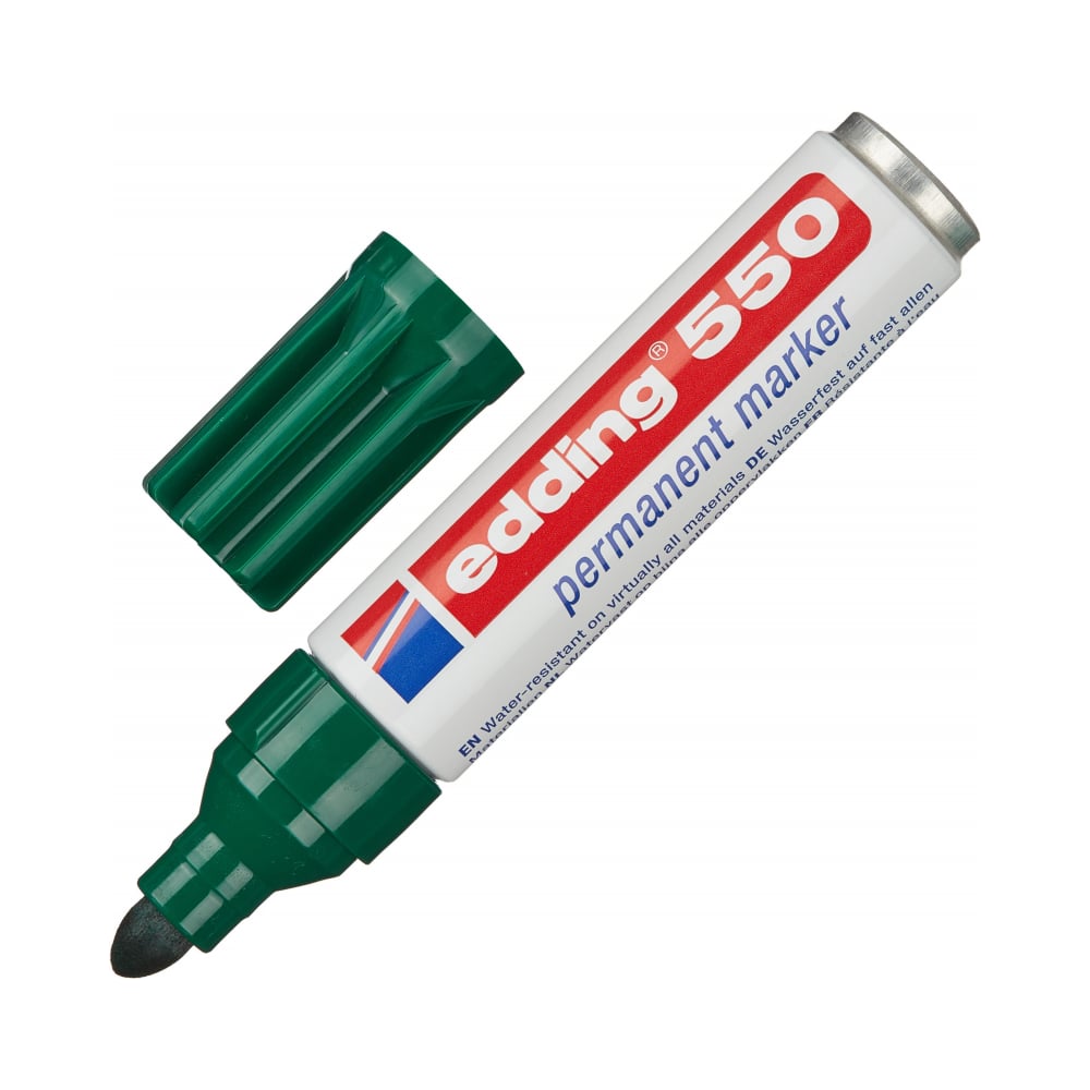 Перманентный маркер EDDING маркер перманентный edding 11 1 5 3 мм с круглым наконечником с кнопкой зеленый