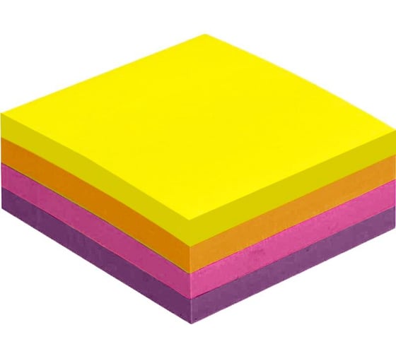 Изображение товара Стикеры Attache Selection 51х51 мм, неоновые, 4 цвета, 400 листов 1141133