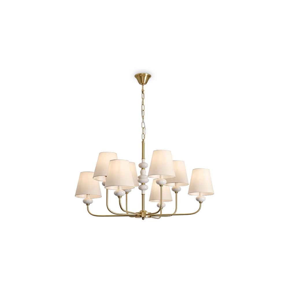 Изображение товара Подвесной светильник Freya Evelyn Латунь 8 ламп диаметр 90 см