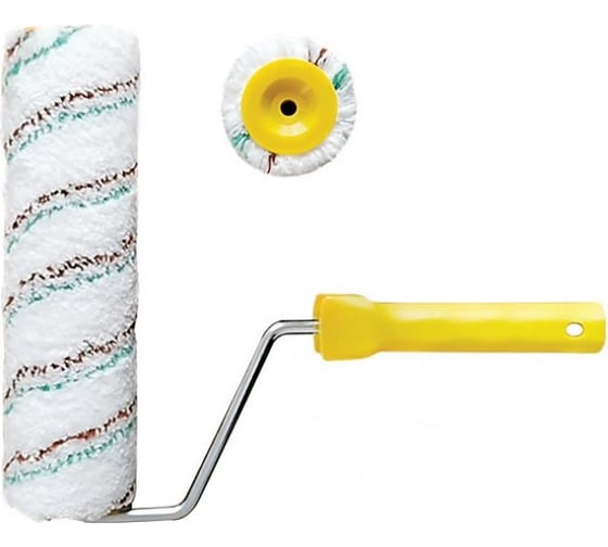 Изображение товара Валик FIT микроволокно, белый с красной и синей полосками 230 мм 01840