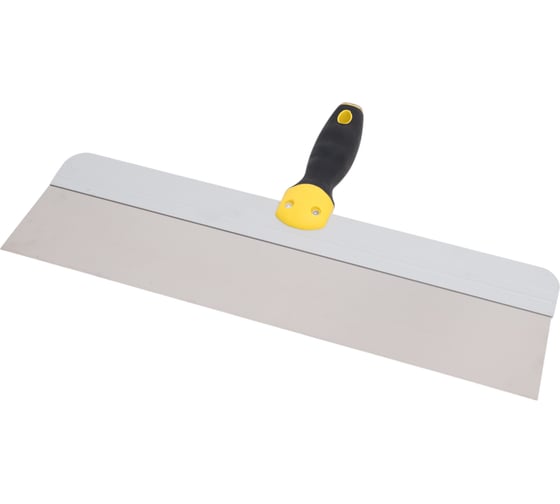 Изображение товара Фасадный нержавеющий шпатель FIT Профи, прорезиненная ручка с металлическим бойком 450 мм 06447