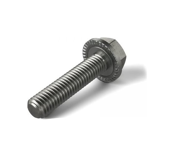 Изображение товара Болт с фланцем ЦКИ DIN 6921, М8х12 рифленый, 8.8, Ц, уп. 50 шт. 62901
