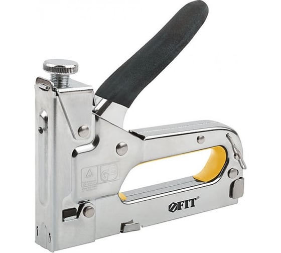 Изображение товара Степлер для узких скоб FIT 4-14 мм, с регулировкой силы удара, металлический корпус 32142