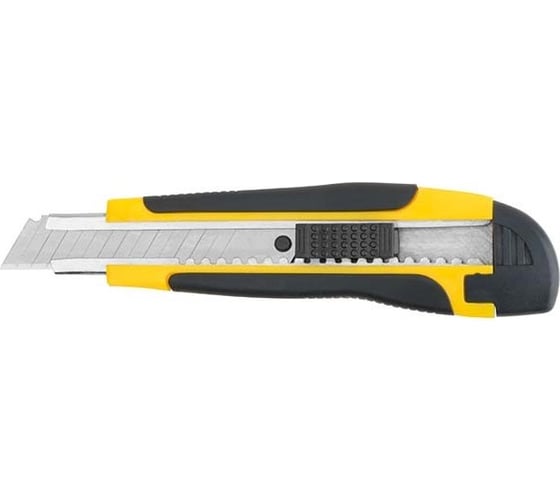 Изображение товара Технический нож FIT 18 мм усиленный прорезиненный, лезвие 15 сегментов 10243