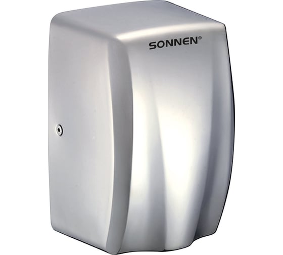 Изображение товара Сушилка для рук высокоскоростная антивандальная SONNEN K2020, 1000Вт, 100м/с, IPX3, 72дБ, металл, 607193