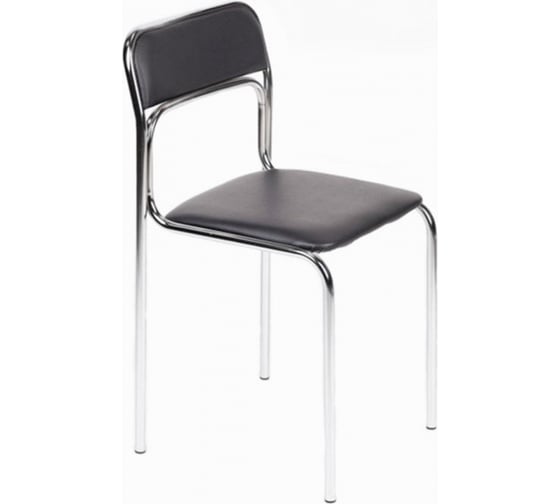 Изображение товара Стул ООО Комус UP_Аскона каркас хром, кожзам, черный Z11 614447