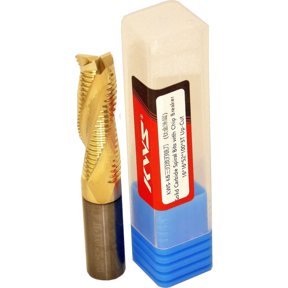 Изображение товара Фреза спиральная черновая KWS 16х16х52х100 Z3 RH Golden Coating