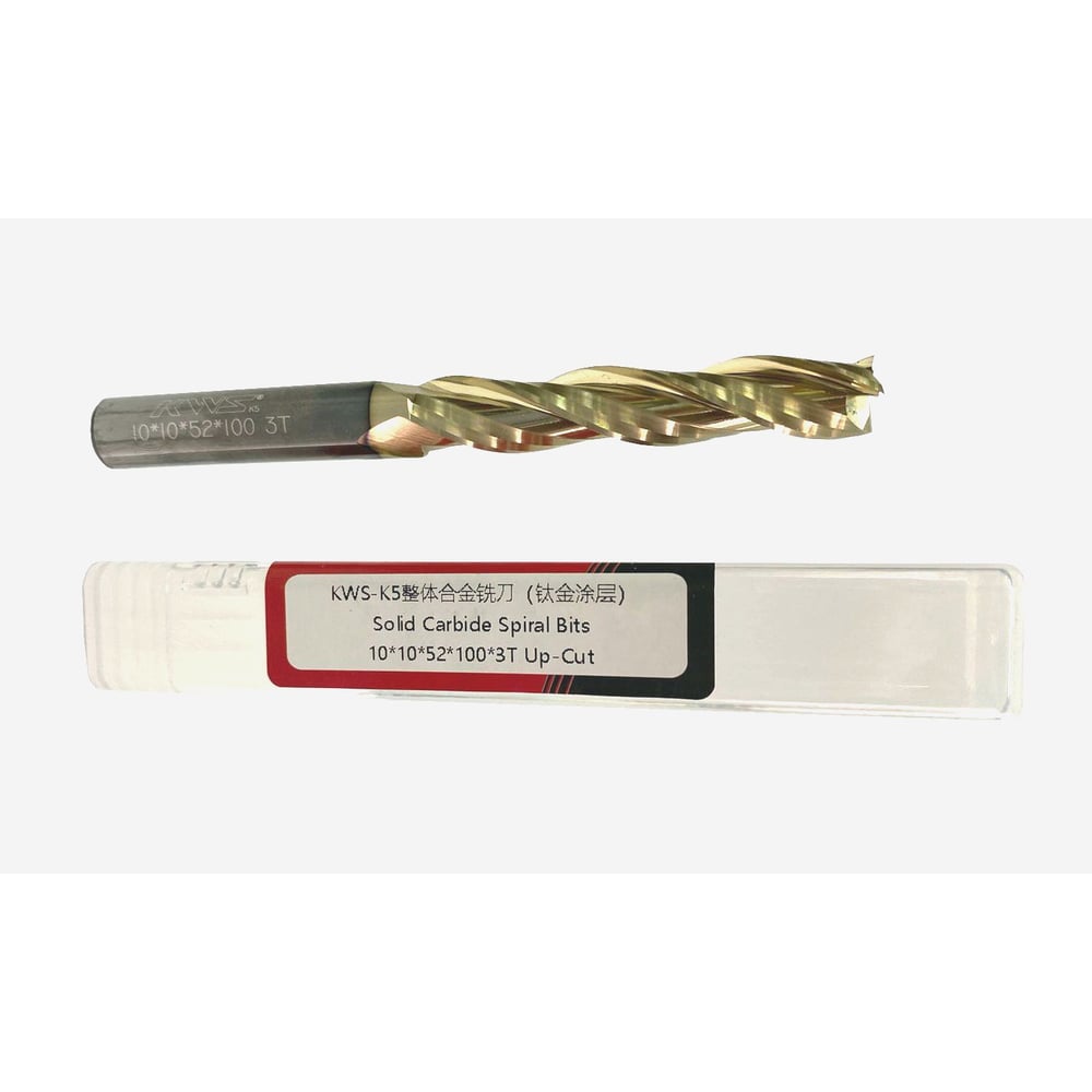 Изображение товара Фреза спиральная чистовая KWS 10х10х52х100 Z3 RH Golden Coating
