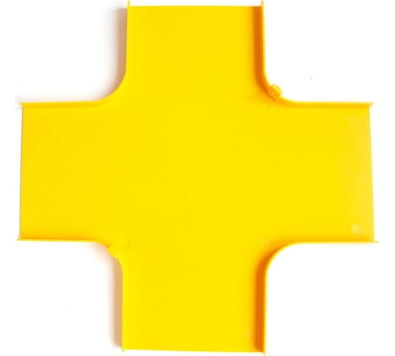 Изображение товара Крышка Х-соединителя оптического лотка LANMASTER 120 мм, желтая LAN-OT120-XTC