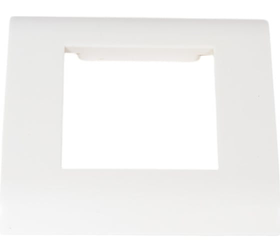 Изображение товара Пластиковая накладка на цоколь LANMASTER 45х45, белая, 2 модуля LAN-FR45x45-WH