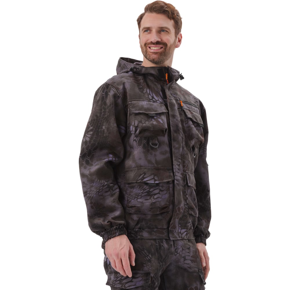 Изображение товара Костюм URSUS БАРС куртка и брюки для охоты и рыбалки, цвет черный питон, 56-58