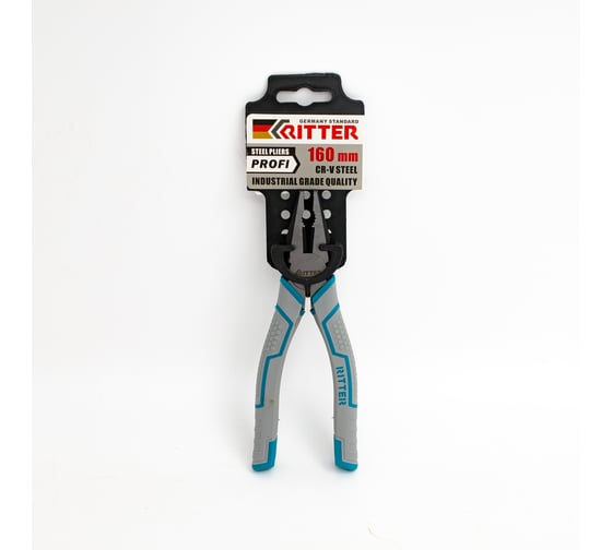 Изображение товара Плоскогубцы RITTER Profi 160 мм, комбинированные, двухкомпонентная рукоятка HT320116
