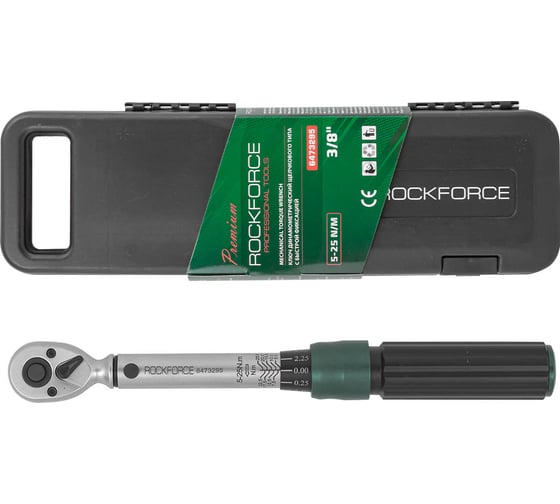Изображение товара Динамометрический ключ ROCKFORCE щелчкового типа Premium 5-25Нм, 3/8 RF-6473295(48610)