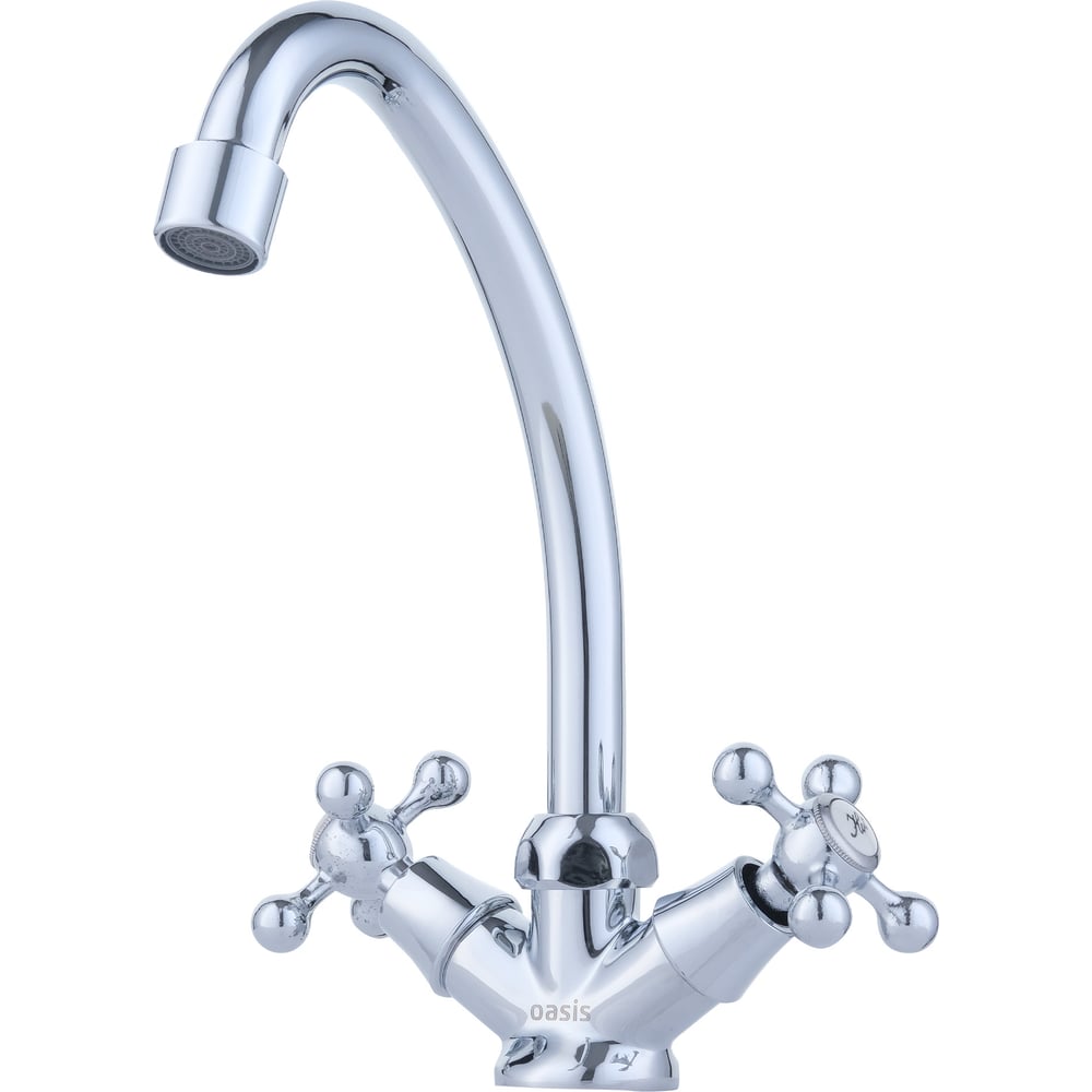 Изображение товара Современный двухрычажный смеситель для умывальника OASIS L3014HCG_Vin хром