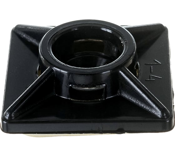 Изображение товара Площадка под хомут Невский Крепеж 19x19, нейлон, чёрная, самокл., 40 шт. 800762