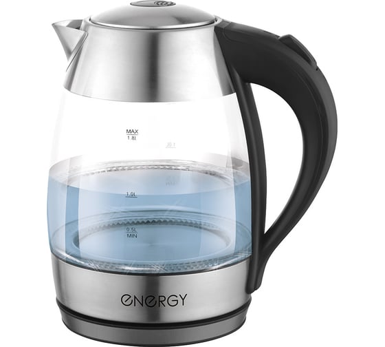 Изображение товара Чайник Energy E-255 1.8 л стекло пластик цвет черный 164135