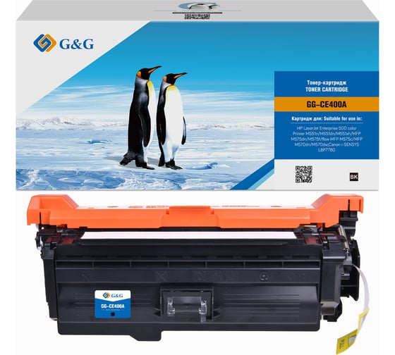 Изображение товара Картридж лазерный G&G GG-CE400A черный 5500 страниц для HP LJ Enterprise 500 M551n/MFP M575dn/MFP M570 1837886