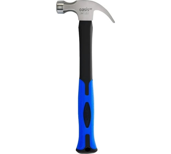 Изображение товара Молоток-гвоздодер с обрезиненной фибергласовой рукояткой OASIS Pro 250г 103010704005