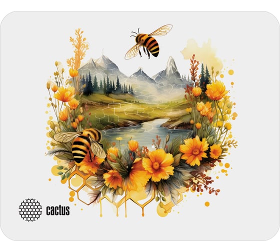 Изображение товара Коврик для мыши CACTUS Honeybee 220x180x2 мм CS-MP-P09XS 2075298