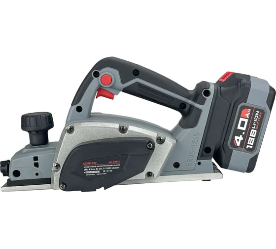 Изображение товара Аккумуляторный бесщеточный рубанок Profipower MDKP-18V (Li-ion-1шт, 4.0Ач, З/У, в коробке) E0152